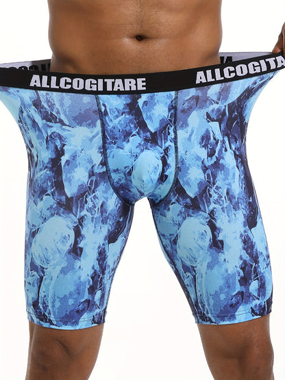 Calzoncillos tipo bóxer para hombre: ropa interior transpirable y de apoyo con tejido que absorbe la humedad, para atletas y creadores de tendencias, para gimnasio, fitness, ropa deportiva, correr, nadar