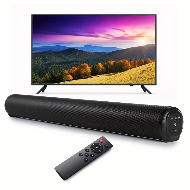 Barra de Sonido de TV de 20W, Subwoofer, reproductor de música inalámbrico con cable, barra de sonido envolvente para el hogar, para ordenador, cine, TV, altavoz