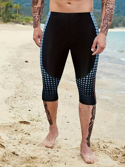 Pantalones Capri de natación para hombre, pantalones de traje de baño, ropa interior para hombre, playa de verano