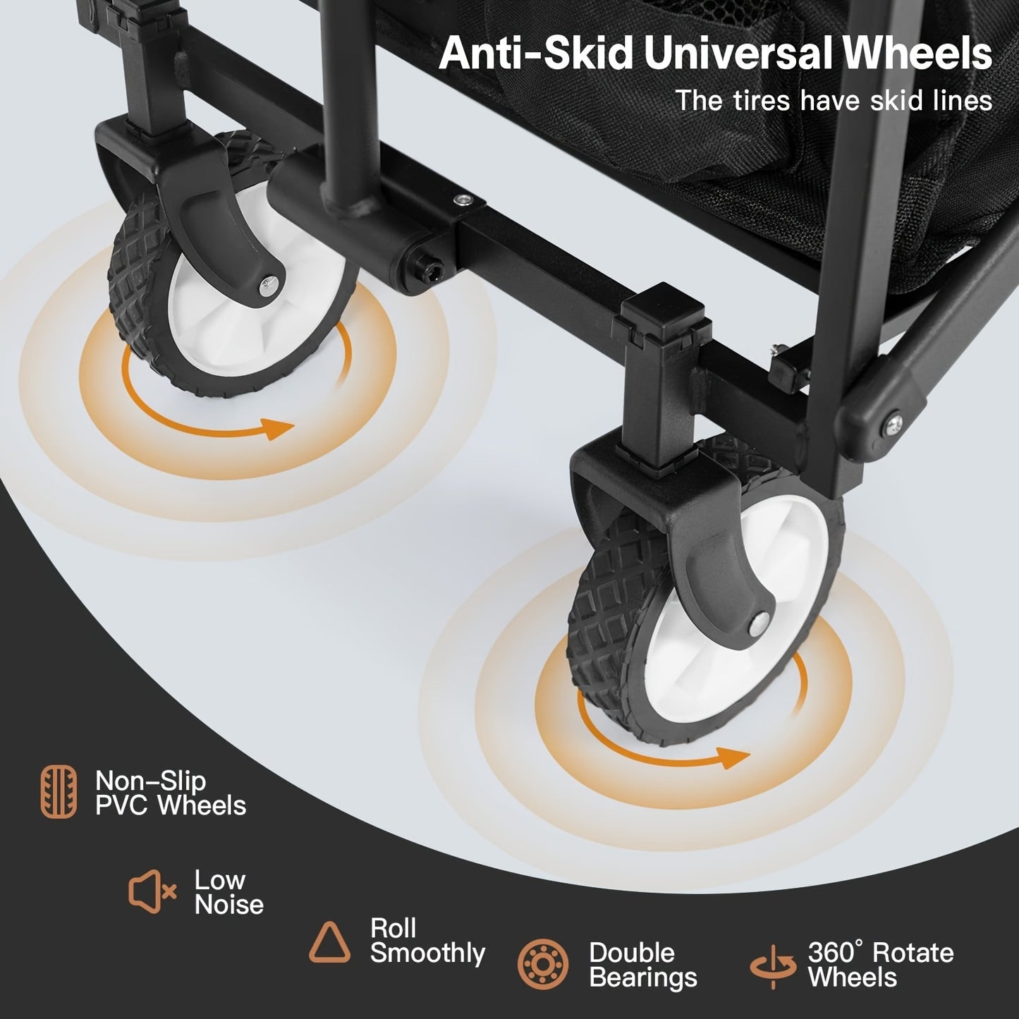 1 carro plegable de alta resistencia de 200 libras, carro plegable, carro utilitario para exteriores, carro de playa portátil con ruedas universales, gran capacidad, mango ajustable, carro de comestibles plegable