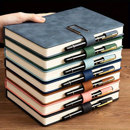 Cuaderno vintage A5 encuadernado en piel con tapa blanda personalizada y marcapáginas, perfecto para reuniones de negocios y vida universitaria