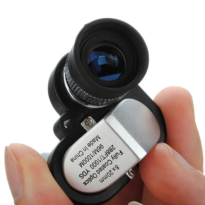 Mini telescopio monocular de bolsillo con zoom y visión nocturna HD de 8 x 20 para exteriores, portátil, para caza, acampada, montañismo, senderismo, observación de aves, como regalo de Halloween y Navidad