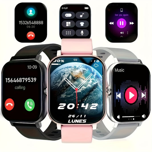 Reloj inteligente con llamadas/marcación inalámbricas, múltiples modos deportivos, rastreador de ejercicios, fondo de pantalla personalizable, compatible con iPhone/Android, reloj inteligente deportivo con monitoreo de salud