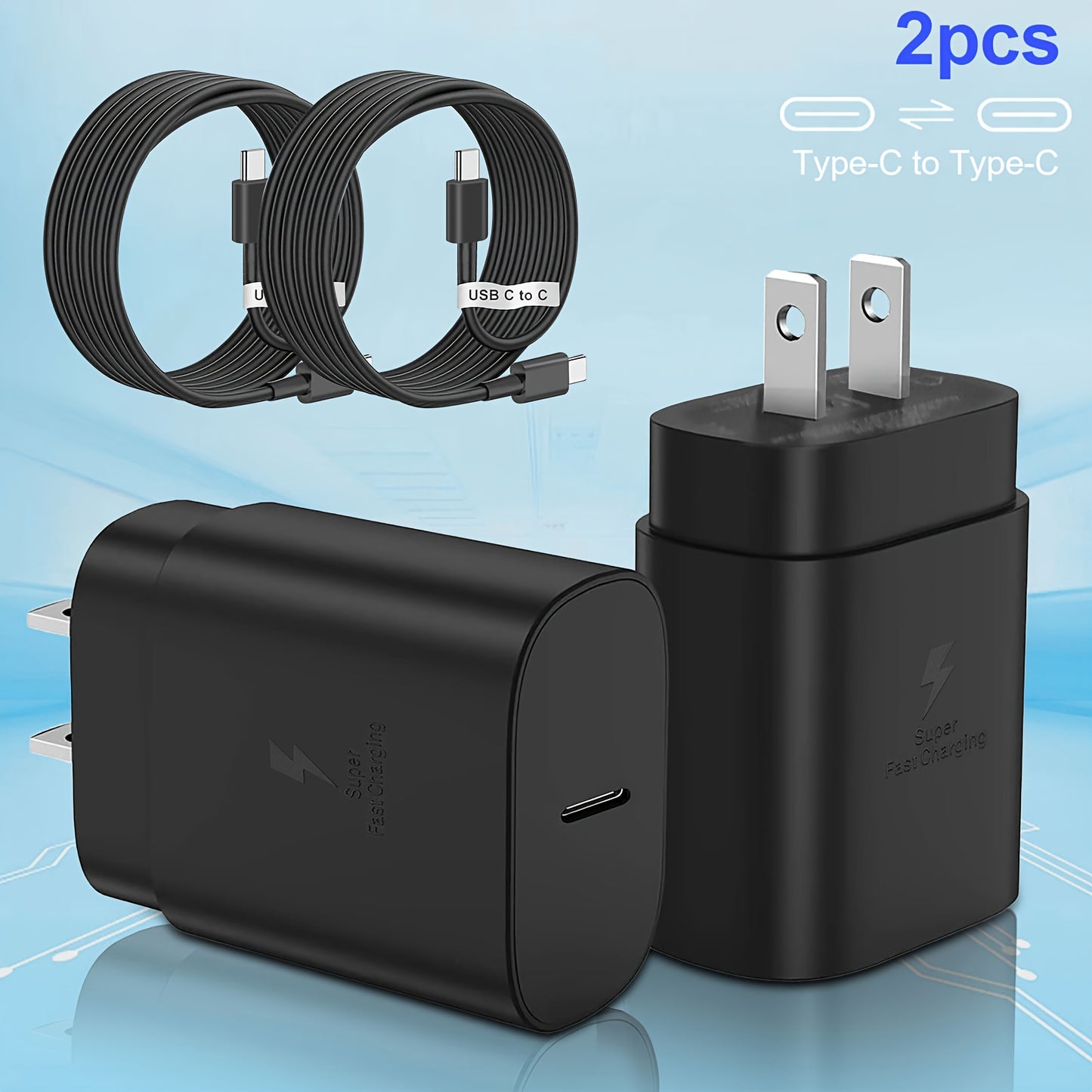 para Samsung Cargador Rápido Tipo C, Cargador de Pared Tipo C Cable de 4 pies Carga Rápida Galaxy S23 Ultra/S23/S23+/S22/S22 Ultra/S22+/S21 Ultra/S20 Ultra/Note 20/Note 10/Z Fold 3