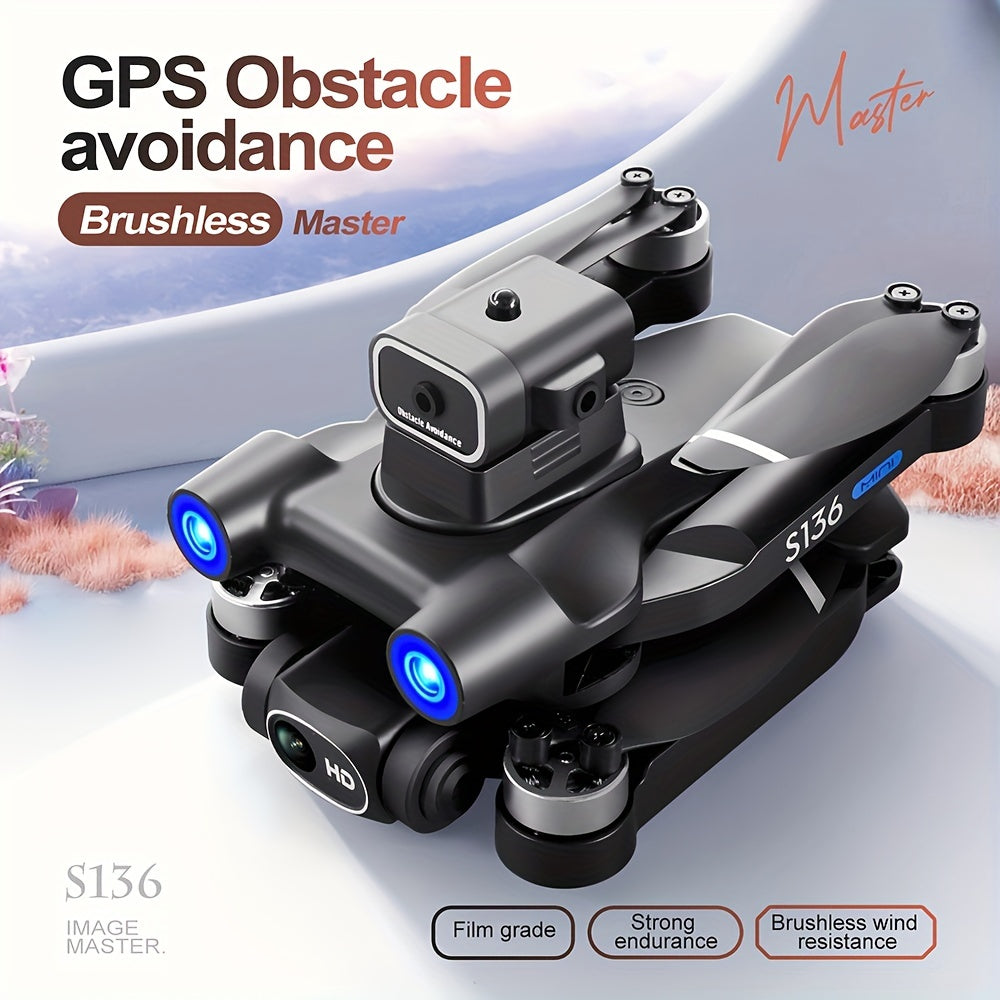 Drone GPS con cámara 4K para adultos principiantes, tiempo de vuelo ultralargo, flujo óptico, transmisión 5G, cuadricóptero FPV RC plegable con motores sin escobillas, sin evitar obstáculos, GPS con retorno automático a casa, Sígueme inteligente