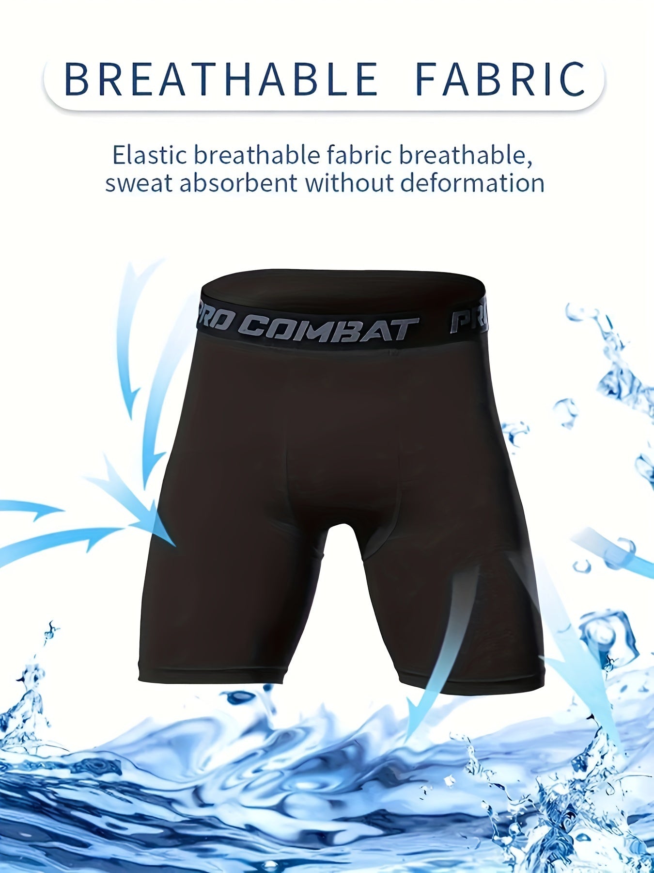 Calzoncillos Boxer deportivos de compresión para hombre de 4 uds, Boxers transpirables de secado rápido muy elásticos para Fitness y entrenamiento al aire libre