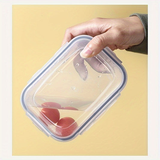 3/4 piezas de 1 juego de caja de conservación transparente con tapa abatible, caja de almacenamiento multifuncional para sellado de granos de alimentos, caja de organización y almacenamiento para refrigerador, suministros de cocina