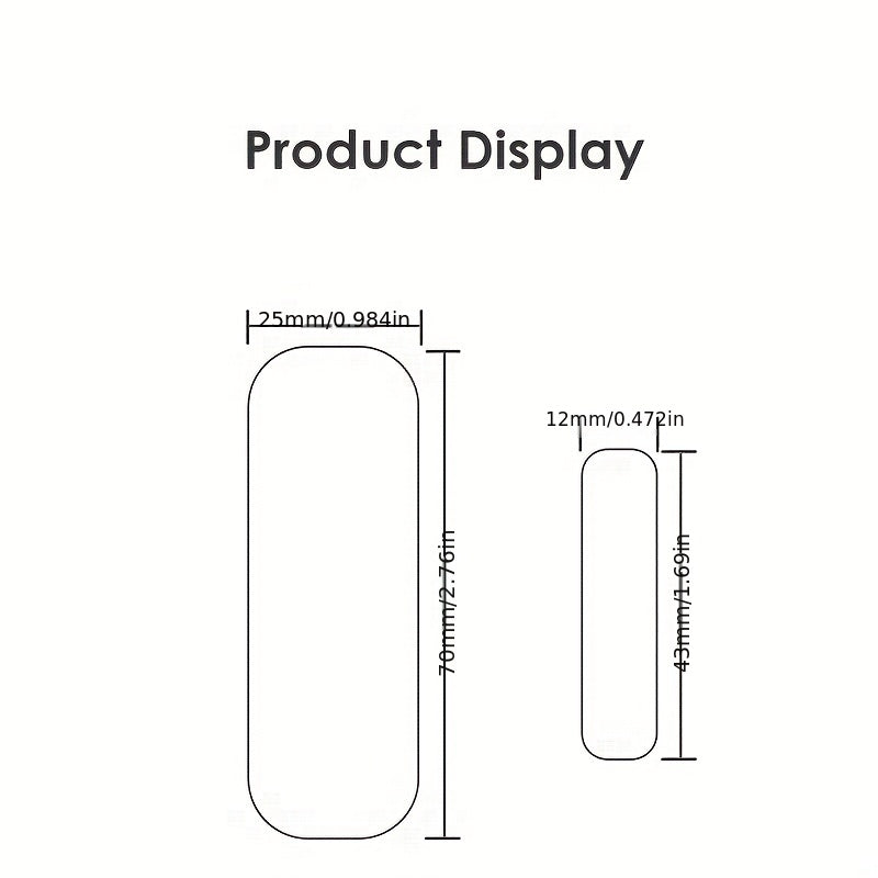 IHSNEO Tuya WiFi Sensor de ventana y puerta para el hogar inteligente, detector inalámbrico de puerta abierta/cerrada, control de vida inteligente a través de Alexa y Google Home.