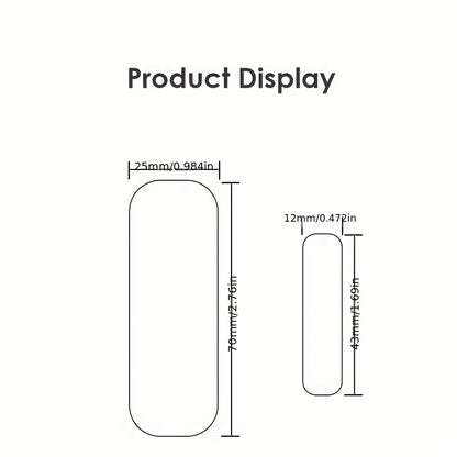 IHSNEO Tuya WiFi Sensor de ventana y puerta para el hogar inteligente, detector inalámbrico de puerta abierta/cerrada, control de vida inteligente a través de Alexa y Google Home.