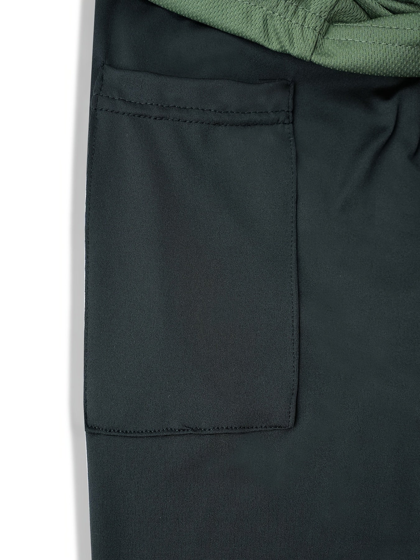 Pantalones cortos de doble capa 2 en 1 para hombre, 5 uds., con bolsillo interior, pantalones cortos deportivos de alta elasticidad para entrenamiento de gimnasio de verano