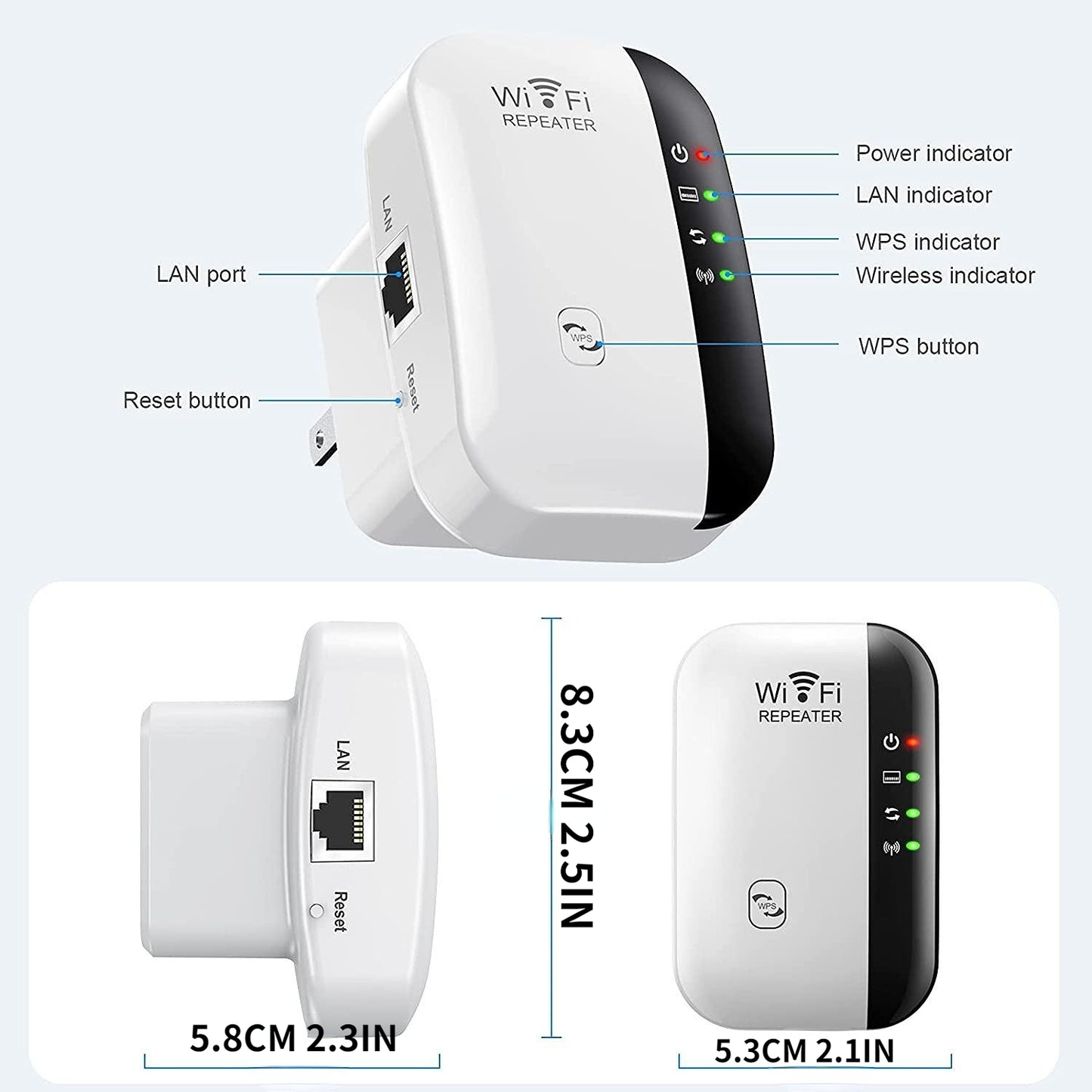 Aumente su señal WiFi hasta 300 Mbps: punto de acceso repetidor inalámbrico de largo alcance