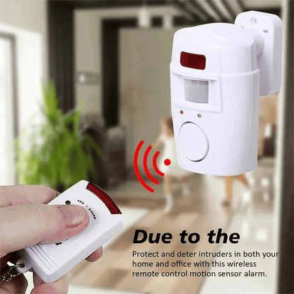 Juego de sistema de alarma con Sensor infrarrojo de alerta PIR de seguridad para el hogar inteligente Detector de movimiento humano antirrobo sirena de 105DB con 2 uds de control remoto