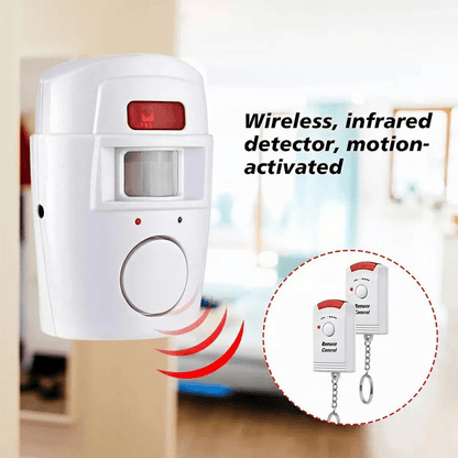 Juego de sistema de alarma con Sensor infrarrojo de alerta PIR de seguridad para el hogar inteligente Detector de movimiento humano antirrobo sirena de 105DB con 2 uds de control remoto