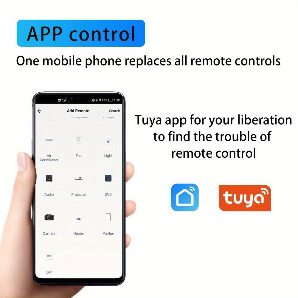 WiFi IR Control remoto Tuya control remoto en casa inteligente para TV, DVD, aire acondicionado, AUD, funciona con Alexa Google Home