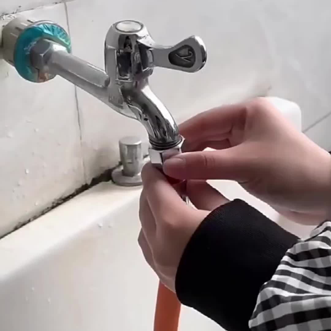 Manguera retráctil de 12 pulgadas para grifo de cobre de 360°, para fregadero y baño, manguera de extensión para grifo doblada, esencial para el hogar