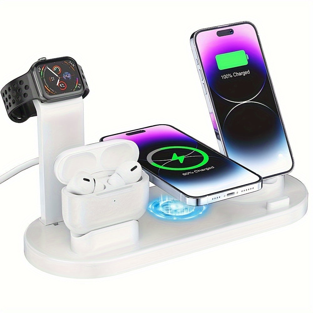 Estación de carga rápida de 15W, soporte de cargador inalámbrico plegable para Samsung para IPhone15 14, 13, 12, 11/Pro/Max/Mini/Plus, X, XR, XS/Max, SE, 8/Plus, para Apple Watch 1 -8, Airpods 3/2/Pro