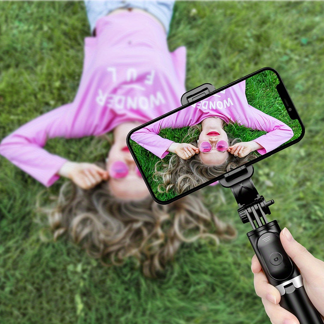 Trípode Palo Selfie para Celular De 101,6 Cm, Soporte Extensible para celular Todo En 1 con Control Remoto Inalámbrico Rotación De 360° para celular.