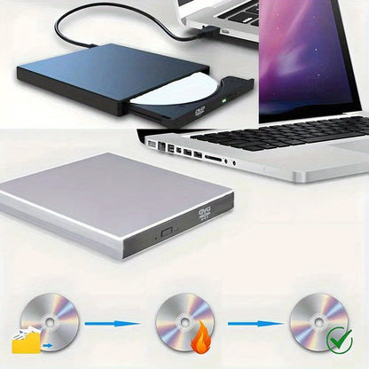 Unidad óptica de DVD externa USB 3,0, reproductor de CD/DVD, grabadora para grabación de ordenador portátil