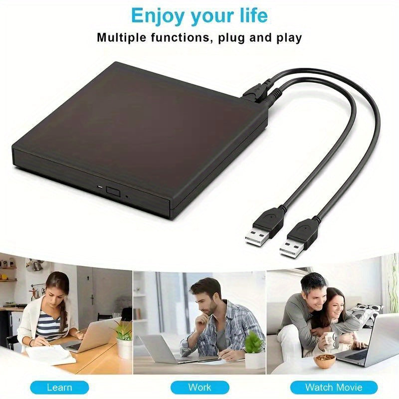 Unidad óptica de DVD externa USB 3.0 Reproductor de CD/DVD Lector Grabador para computadora portátil