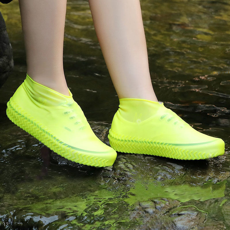 3 pares de botas de lluvia de látex para exteriores, cubiertas impermeables para zapatos que se pueden reutilizar para prevenir la lluvia. Varios colores para elegir, duraderos.