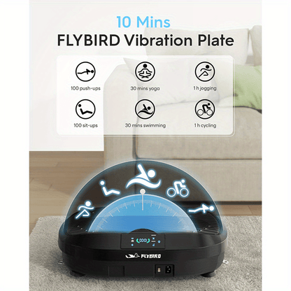 Máquina de ejercicios con plataforma vibratoria 3D FLYBIRD, con control remoto y bandas de resistencia, adecuada para entrenamiento corporal, ejercicio de piernas y musculación