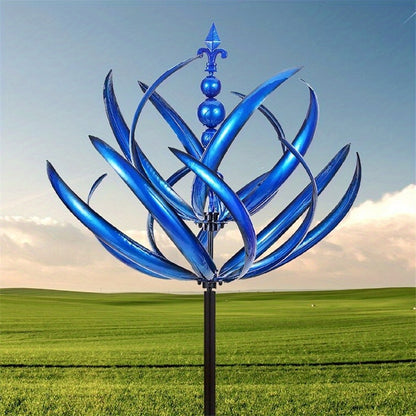 Harlow Wind Spinner rotador de hierro, molino de viento enterrado, jardín Harlow Wind Spinner rotador, decoración del jardín del hogar