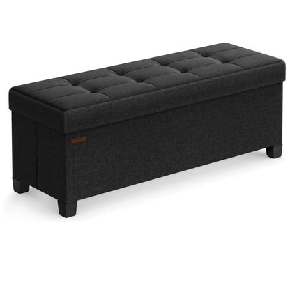 Banco otomano de almacenamiento plegable para sala de estar y dormitorio, 15 x 43, 3 x 15, 7 pulgadas