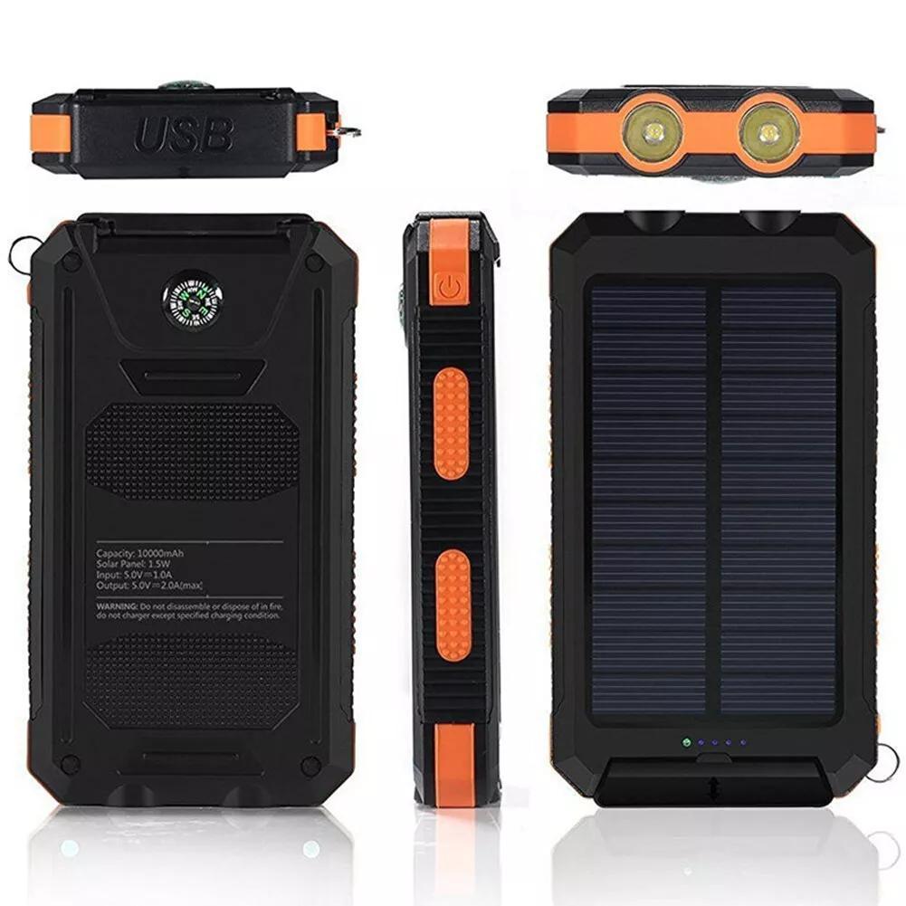 Cargador portátil USB Super 10000mAh 2024, banco de energía solar para teléfono celular