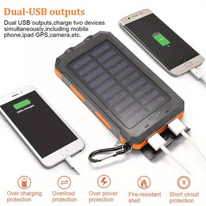 Cargador portátil USB Super 10000mAh 2024, banco de energía solar para teléfono celular