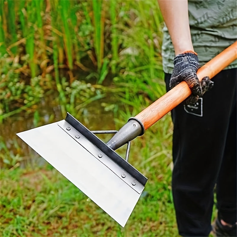 1 pala de jardín multifuncional extensible, pala de limpieza del hogar, pala de limpieza de jardín al aire libre, sin mango, acero inoxidable, pala para herramientas de desmalezado de jardín