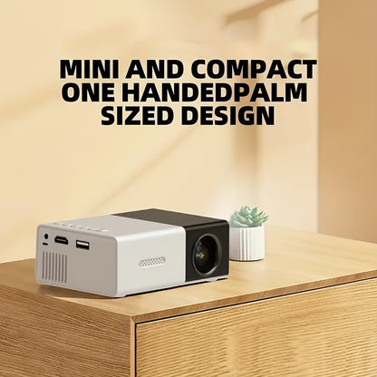 Mini proyector HD compacto de más de 3000 lúmenes: imágenes 3D vívidas, amplia compatibilidad, con práctico control remoto para cine en casa