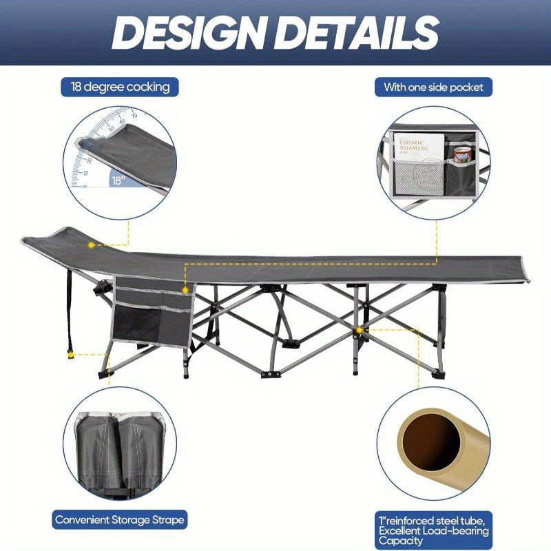 Cuna plegable de 75 pulgadas, cunas resistentes con bolsa de transporte, cunas de viaje portátiles Oxford para el hogar, la siesta en la oficina y la playa al aire libre