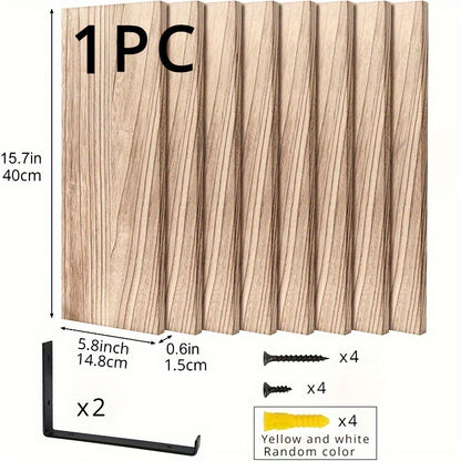 Estante flotante de pared de placa plana, estante de almacenamiento colgante de pared combinación de madera y hierro, decoración del hogar.