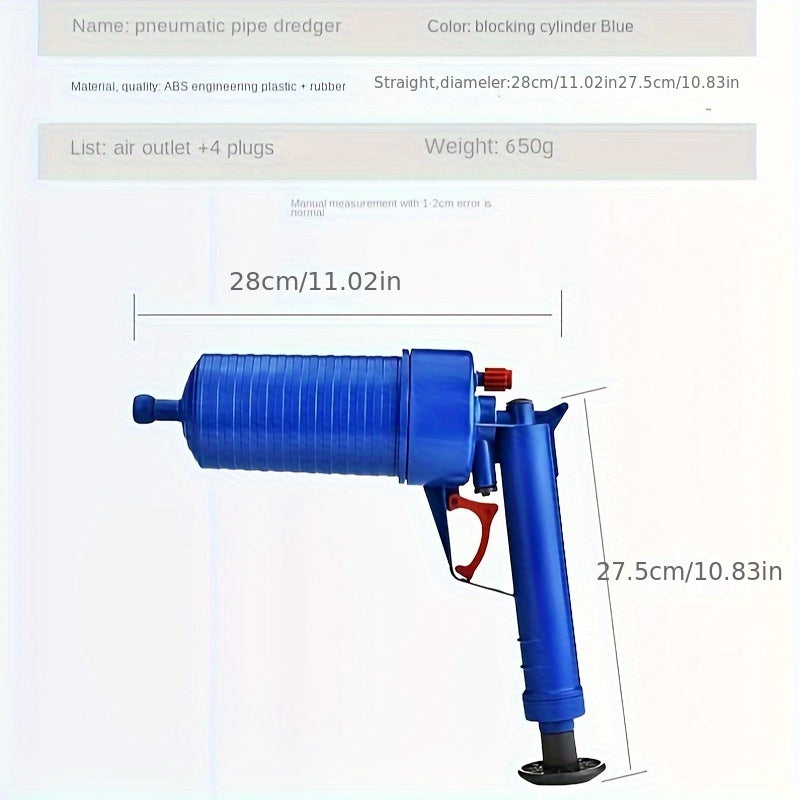 Émbolo de inodoro, removedor de obstrucciones de inodoro, desatascador de desagüe de aire de alta presión, desatascador de inodoro para inodoro/baño/drenaje de piso/tubería obstruida.