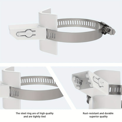 Soporte de montaje en poste para Eufy Security SoloCam S340, cámara de seguridad solar, 1 paquete, blanco