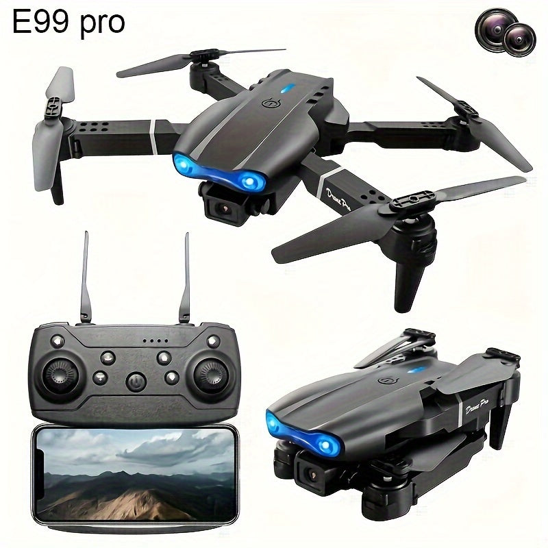 Nuevo dron RC profesional E99 K3, cuadricóptero RC plegable con cámara dual, juguete con control remoto y retención de altura, regalo de vacaciones, avión no tripulado económico para interiores y exteriores