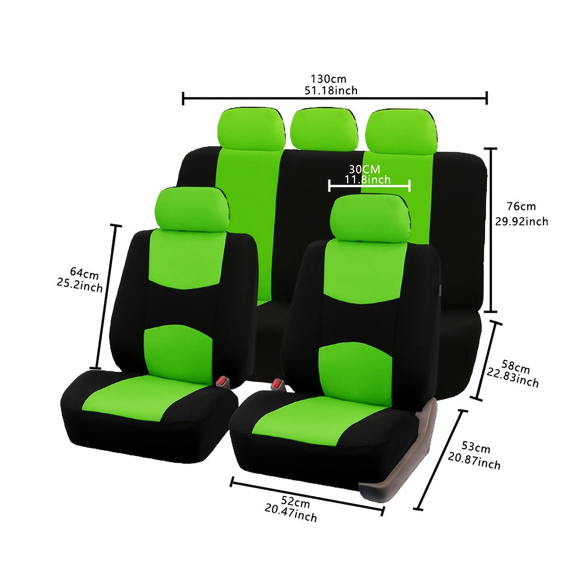 Funda de asiento de coche para 5 asientos Fundas de asiento de ajuste universal para SUV Accesorios interiores Protector de asiento de coche para automóviles Camiones y SUV