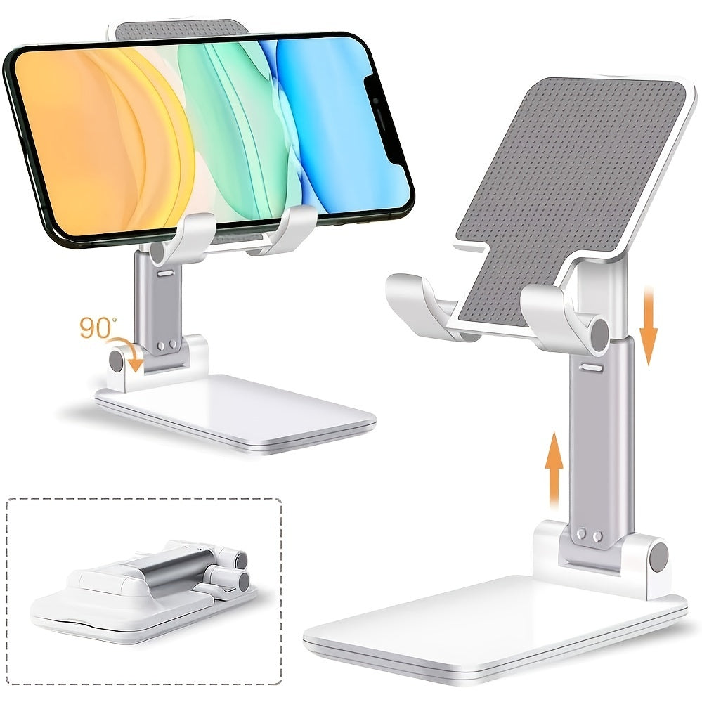 Soporte de aluminio para celular, soporte ajustable para teléfono móvil para escritorio compatible con todos los teléfonos móviles/iPad/Kindle/tableta