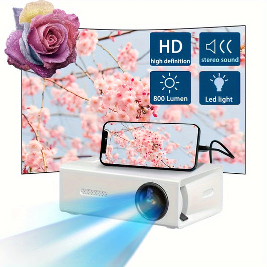 El mini proyector portátil, YG-300, puede mejorar su experiencia de pelí­culas, televisión y juegos con HD compatible con Android/iOS/Windows/HDMI/USB, etc.