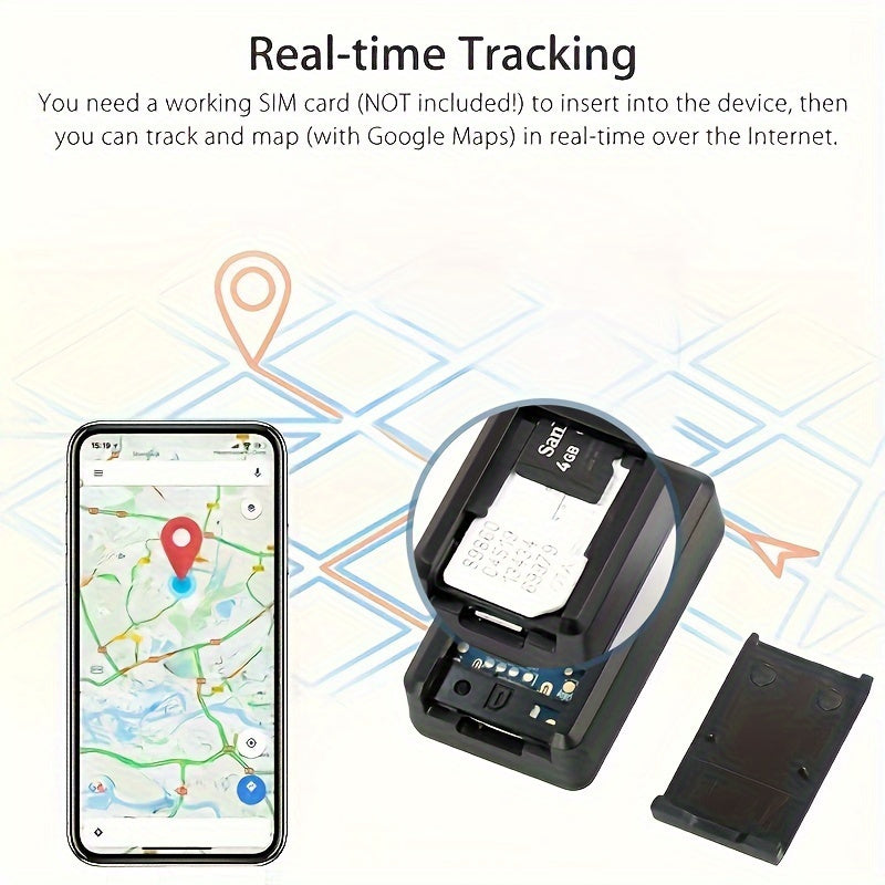 Localizador GPS GF07 Mini localizador de seguimiento Seguimiento en tiempo real Posicionamiento remoto de vehículos Grabación de teléfono móvil Instrumento de prevención de pérdida auditiva Modo de espera prolongado