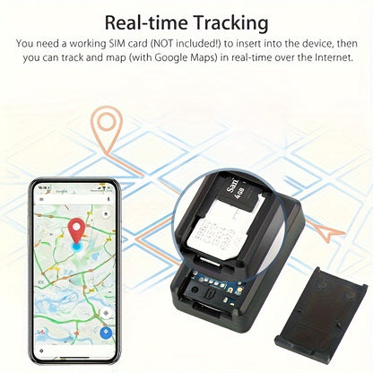 Localizador GPS GF07 Mini localizador de seguimiento Seguimiento en tiempo real Posicionamiento remoto de vehículos Grabación de teléfonos móviles Instrumento de prevención de pérdida auditiva Larga espera