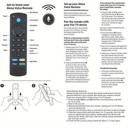 Control remoto por voz compatible con Fire TV, actualice su Amazon Fire TV Stick con el control remoto de reemplazo por voz L5B83G.