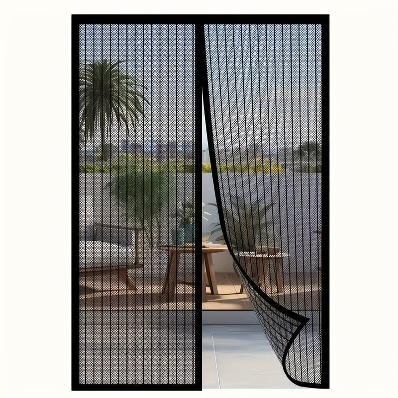 Puerta con mosquitera magnética: autosellante, apta para tamaño de puerta: 36 x 82 pulgadas, tamaño de la pantalla en sí: 38 x 83 pulgadas, partición de malla manos libres que mantiene alejados a los insectos, apta para mascotas y niños.