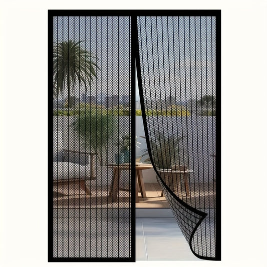 Puerta con mosquitera magnética: autosellante, apta para tamaño de puerta: 36 x 82 pulgadas, tamaño de la pantalla en sí: 38 x 83 pulgadas, partición de malla manos libres que mantiene alejados a los insectos, apta para mascotas y niños