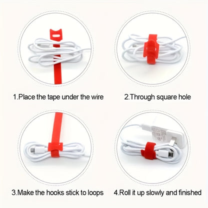 Correa de gestión de cables ajustable y reutilizable de 10/40/60 piezas, correa de tela de fibra fina de 6 pulgadas, gancho y hebilla, organiza eficazmente cables y bridas.