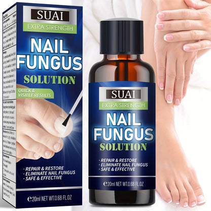 Líquido para tratamiento de hongos en las uñas de 0.68 oz - Fórmula 100% natural pura para uñas de los pies extrafuerte - Para uñas descoloridas, espesas, amarillas y con hongos - Solución antimicótica y hongos debajo de la uña - Uña con hongos