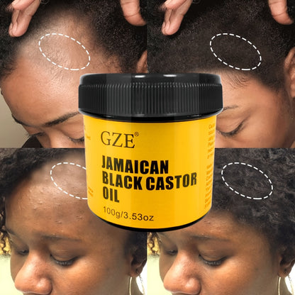 Aceite de ricino negro jamaicano GZE – Puro prensado en frío para el crecimiento del cabello, hidratación de la piel y salud del cuero cabelludo | Impulso natural para cabello grueso, pestañas y cejas