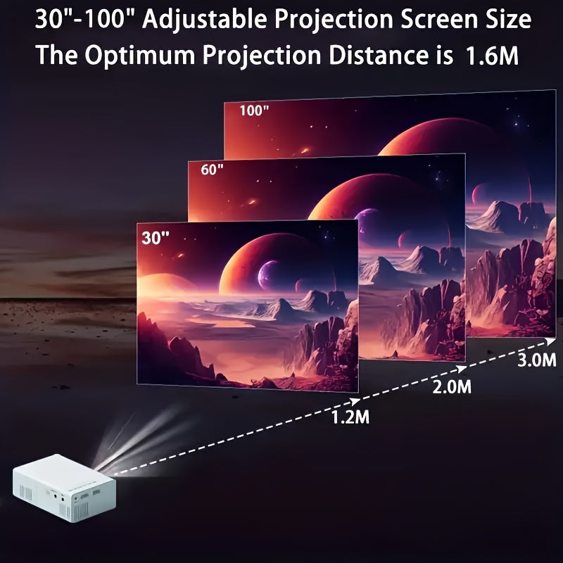 El mini proyector portátil, YG-300, puede mejorar su experiencia de películas, televisión y juegos con HD compatible con Android/iOS/Windows/HDMI/USB, etc.