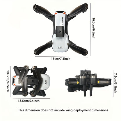 Drone S2S de larga resistencia, baterías duales, con cámara dual, WiFi FPV, mantenedor de altura cuadricóptero plegable dual, experimente la alegría del vuelo con drones, control remoto o operación dual con teléfono móvil, regalo para hombres princip