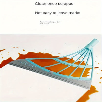 1 escoba mágica de silicona con tiras de goma para limpiar el suelo, escoba de silicona para uso doméstico, escoba para restaurantes